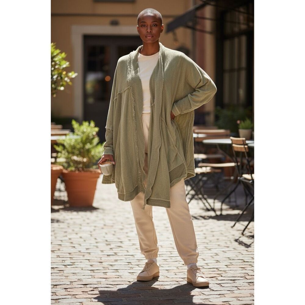 Womens We the Free by Free People Muted Olive Open Front Cardigan - Sz XS